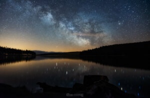 Voie lactée au lac Servières © Rafael Coutinho