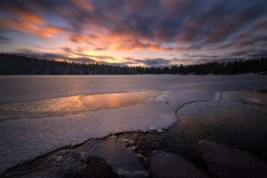 Coucher de soleil lac Servières © Rafael Coutinho